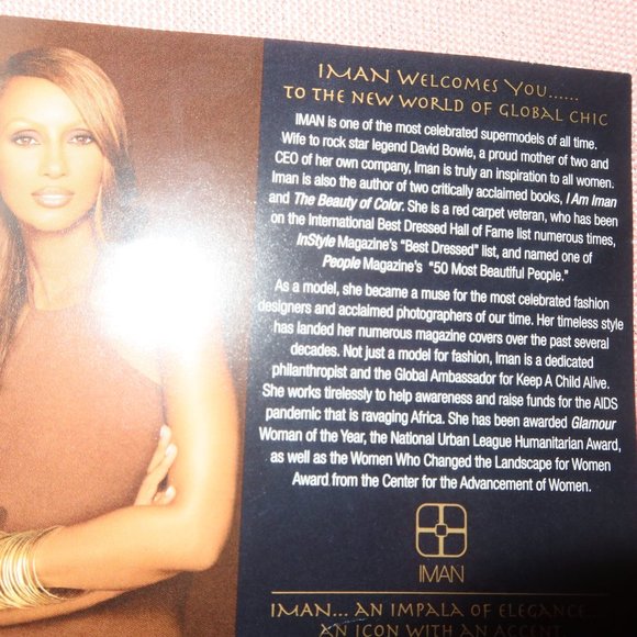 VINTAGE IMAN White Leather w/Animal Print Sharif - Picture 12 of 12